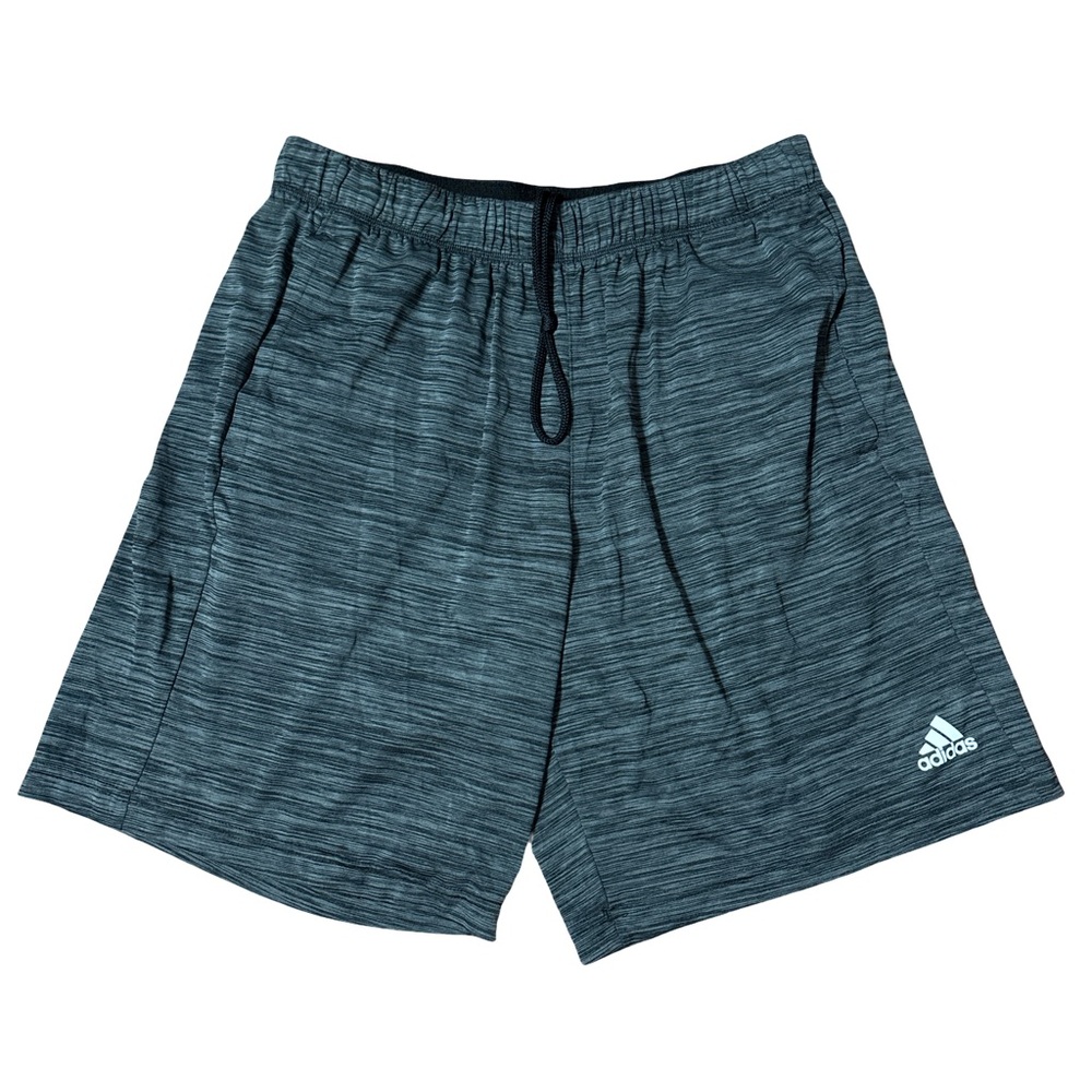 Adidas Men's Heathered Black Athletic Shorts